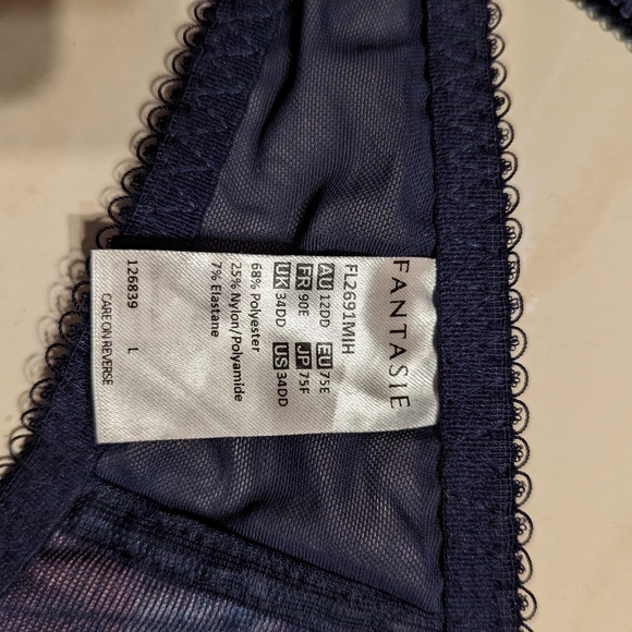 Fantasie Navy & Floral Bra |34DD - Picture 2 of 4